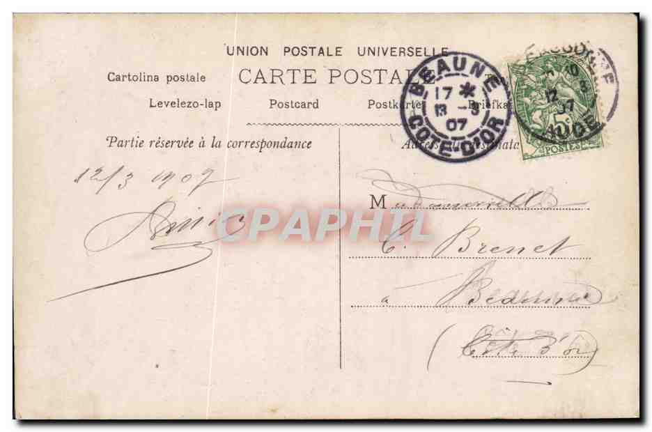 CPA Fantaisie Femme D Horvilly — Verso