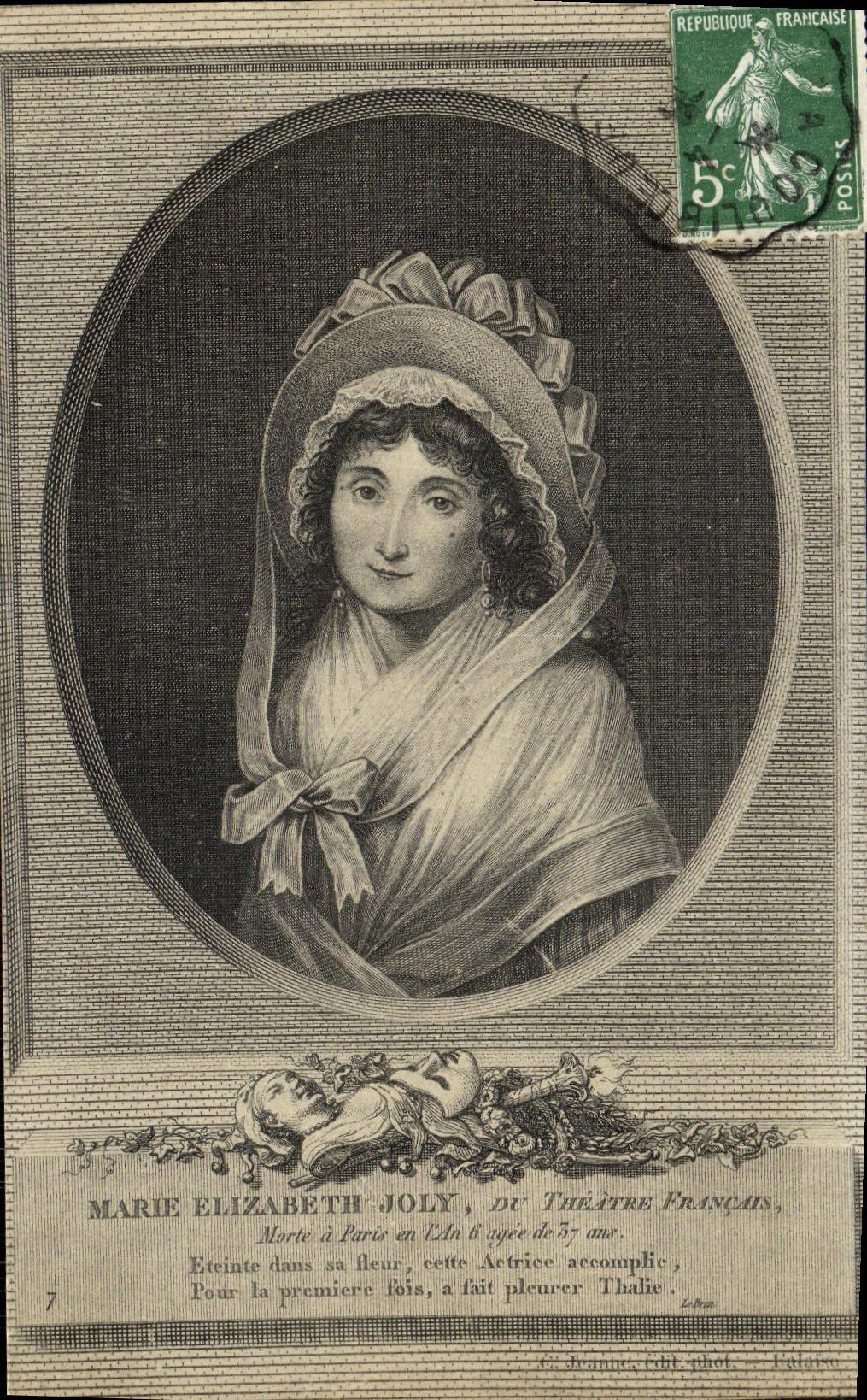 CPA Fantaisie Femme Marie Elizabeth Joly du Theatre francais
