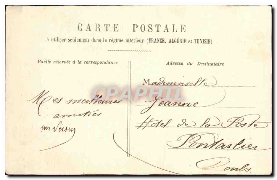 CPA Fantaisie Femme Marthe Alexandre — Verso