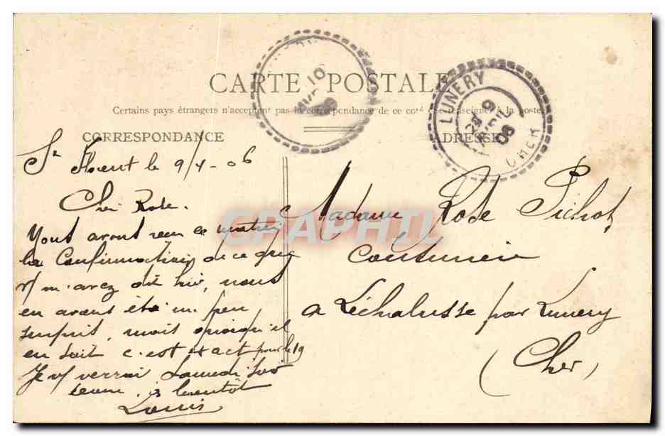CPA Fantaisie Femme Guett Athenee — Verso
