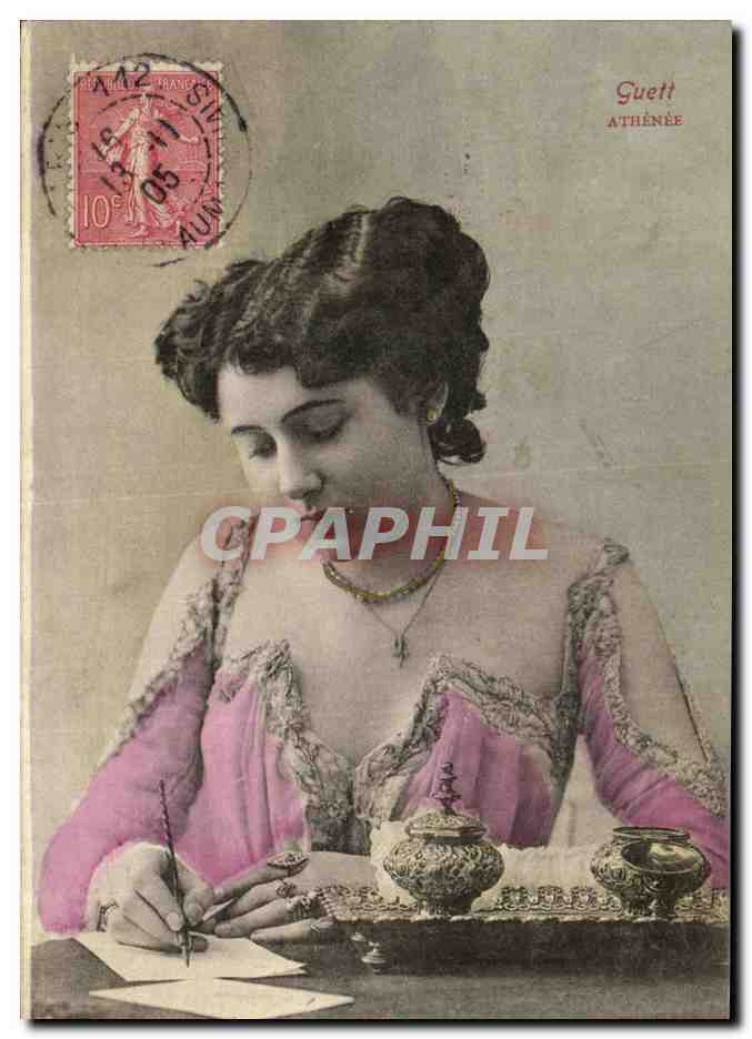 Femme écrivant une lettre — Guett Athénée — éditeur Guett Athénée