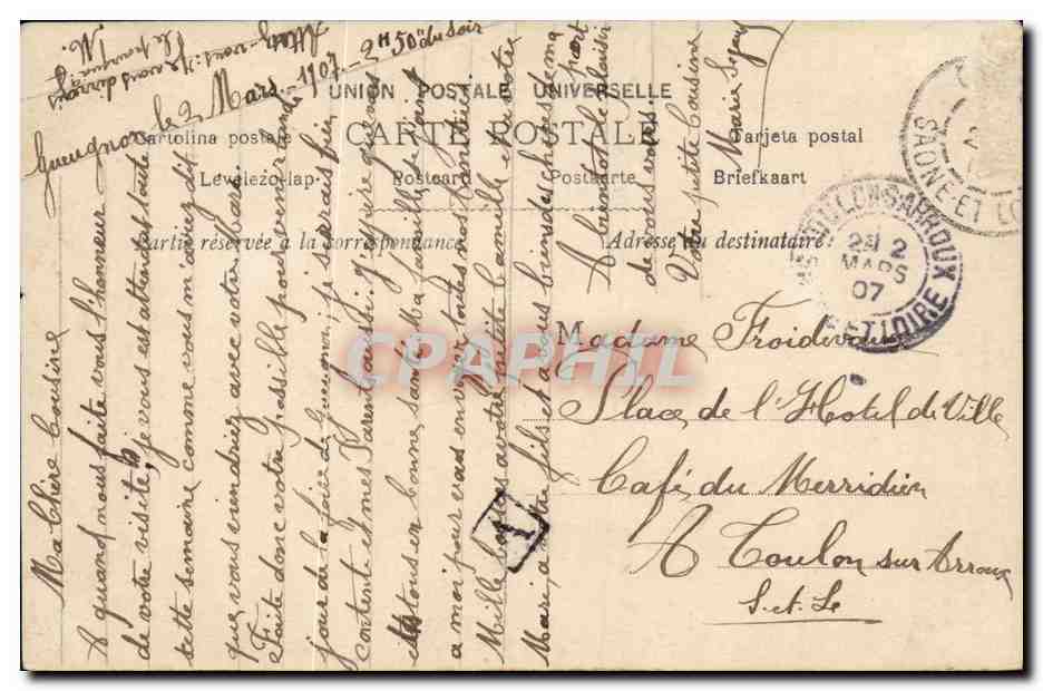 L. Grandjean — Portrait de femme en costume de domestique — S.I.P. Paris — Reverso