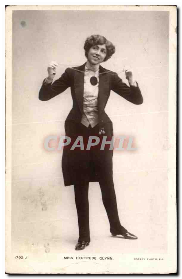 CPA Fantaisie Femme Mlle Gertrude Glynn
