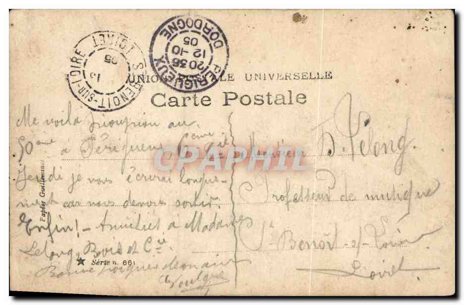 CPA Fantaisie Femme Gilberte — Rückseite