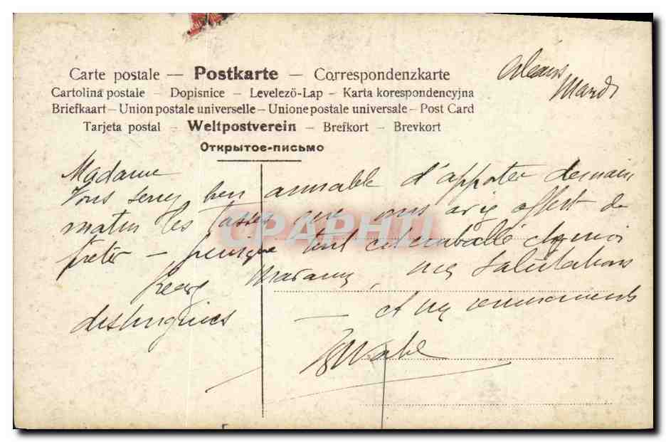 CPA Fantaisie Femme Mabel Green  — Rückseite