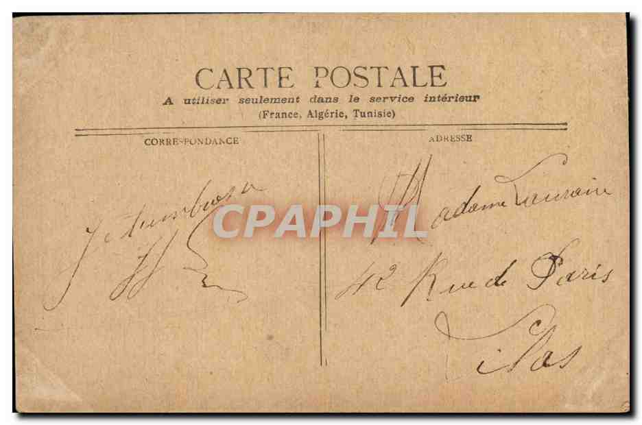 CPA Fantaisie Femme Yvette Guilbert  — Rückseite