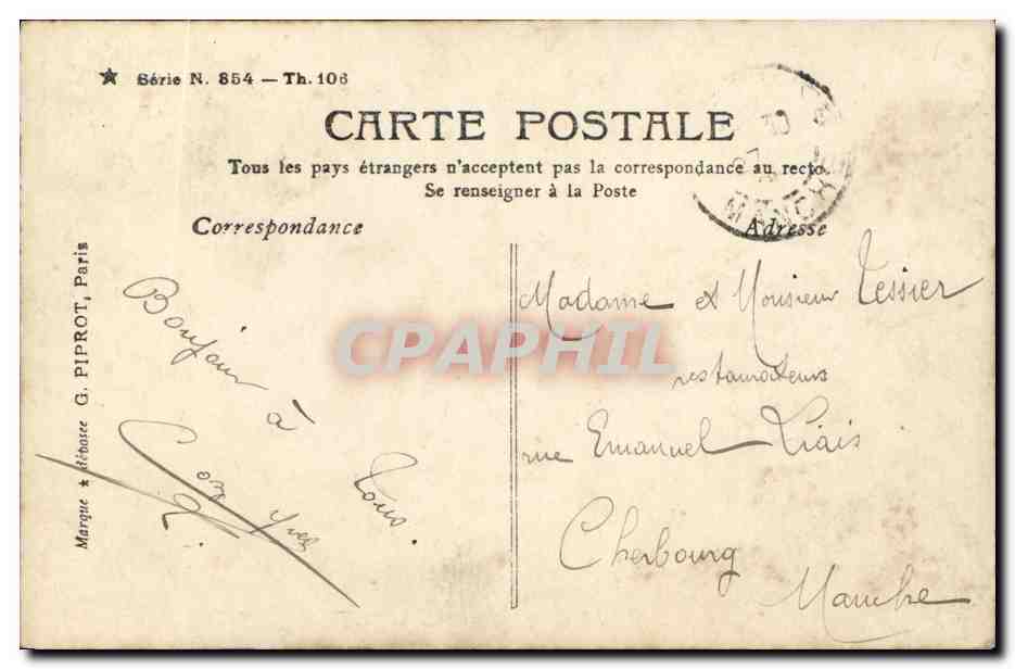 Frau in grünem Kleid — Blumen — Sazérac Paris — Rückseite