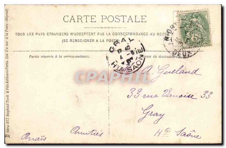 CPA Fantaisie Femme Lavigne — Rückseite