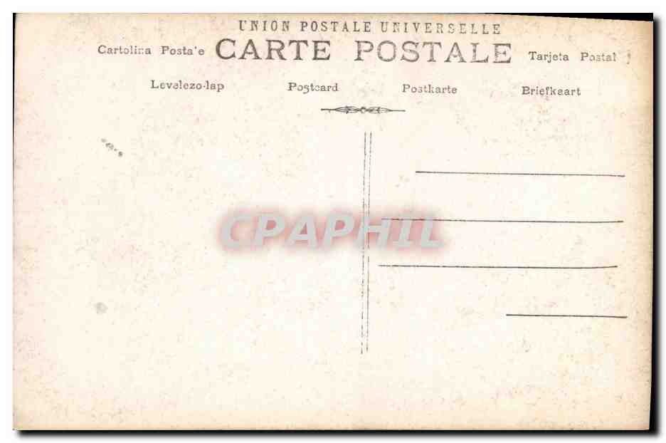 Femme en chapeau de paille — portrait — Union Postale Universelle — Verso