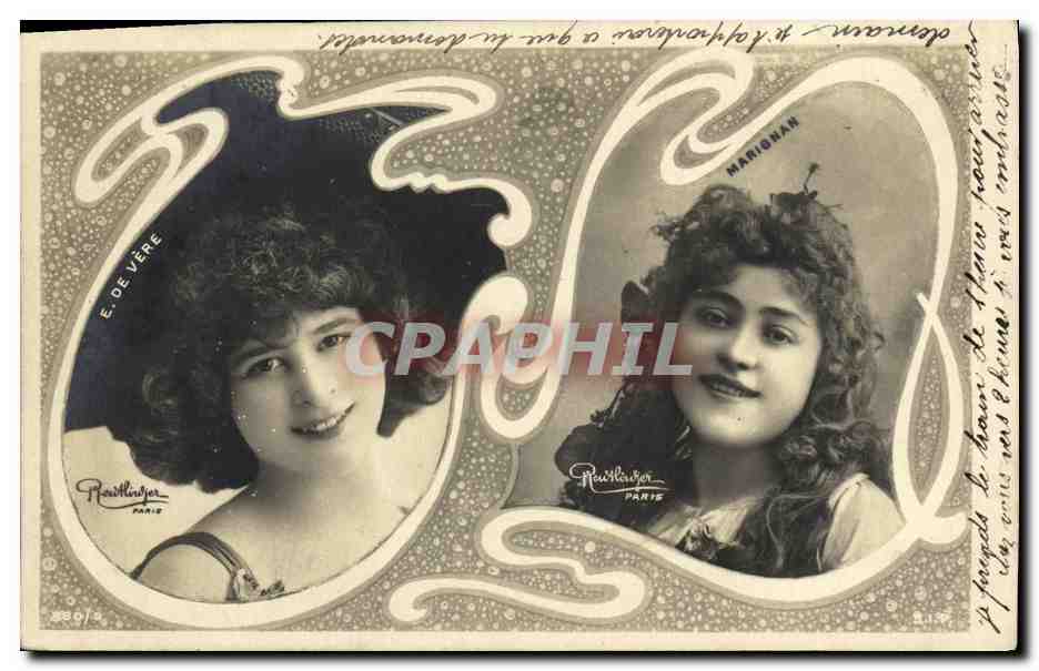 Deux jeunes femmes — portraits — E. DE VÉRE et MARIONAN — photographe Reuillard, Paris