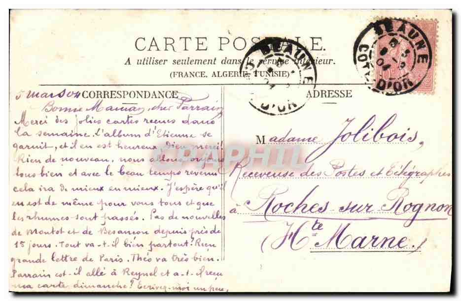 CPA Fantaisie Femme De Milly — Rückseite