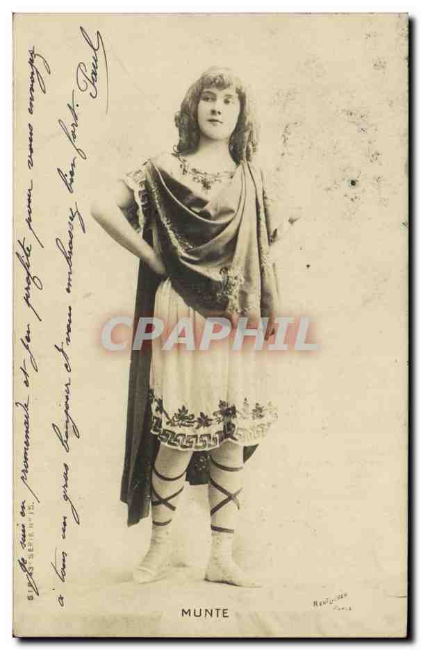 Munte — actrice en costume de scène — Redouté, Paris, série 10