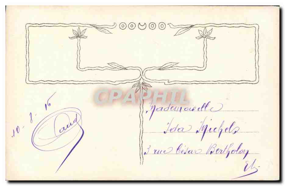CPA Fantaisie Femme Marguerite  — Verso
