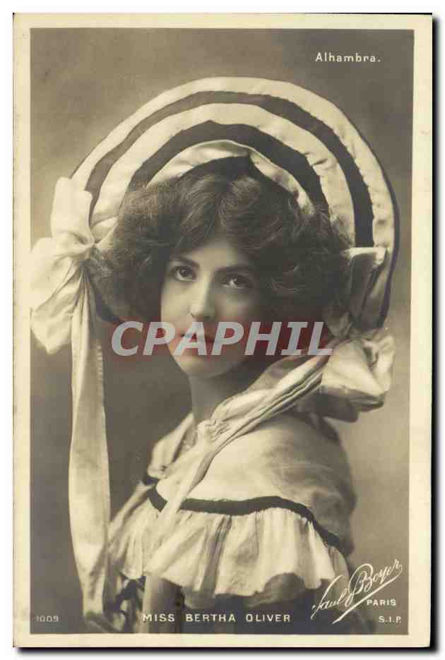 CPA Fantaisie Femme Miss Bertha Oliver Alhambra