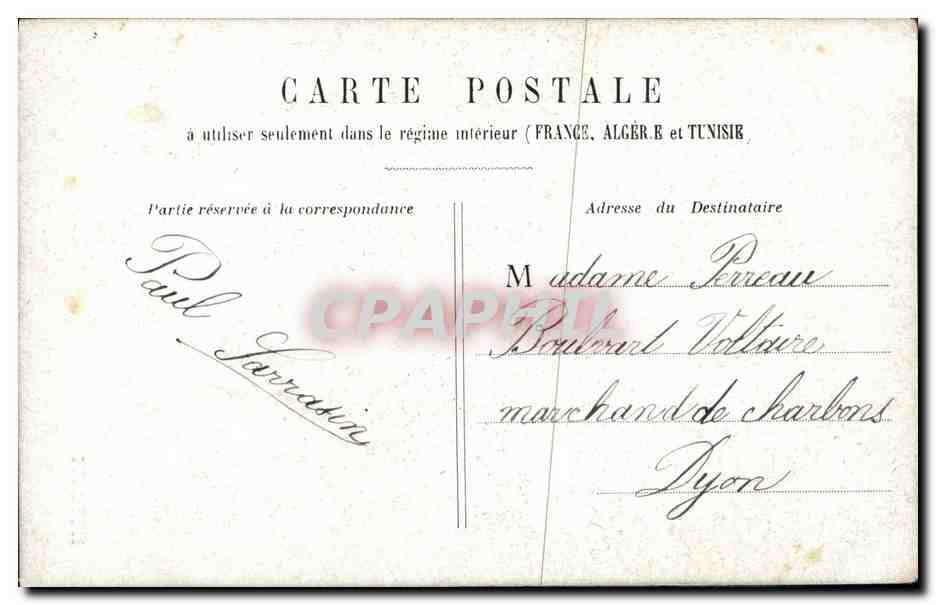 Madame Prieau — Algérie — éditeur Manuel — Achterkant