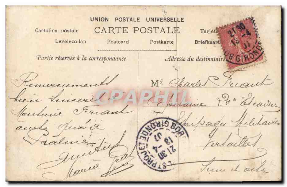 CPA Fantaisie Femme De Morlaix Gaite Rochechouart — Verso