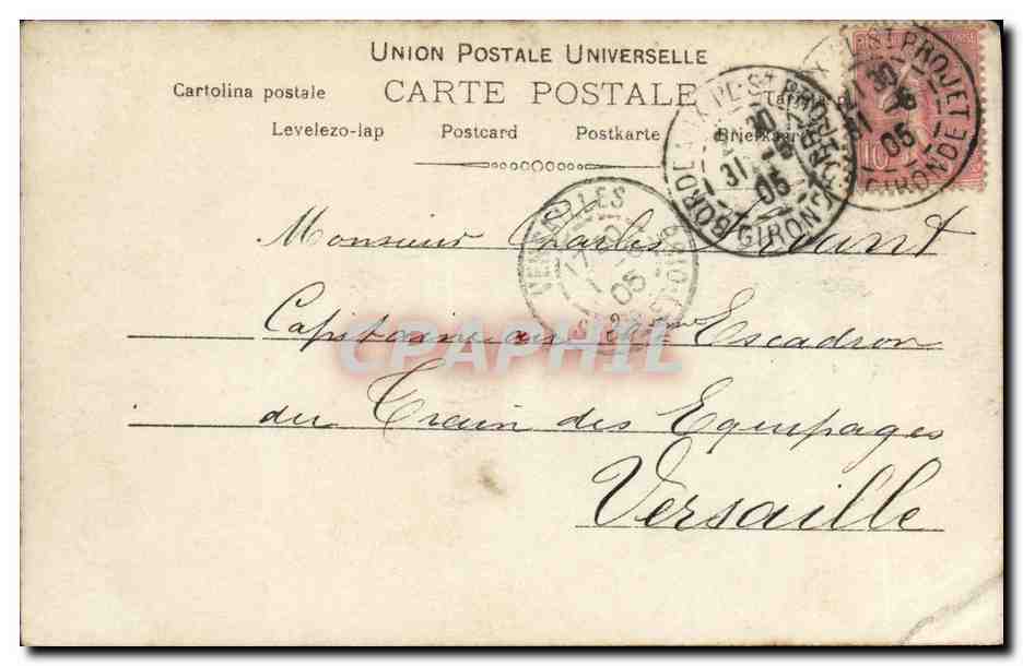 CPA Fantaisie Femme Conciergerie Paris Mastio — Verso