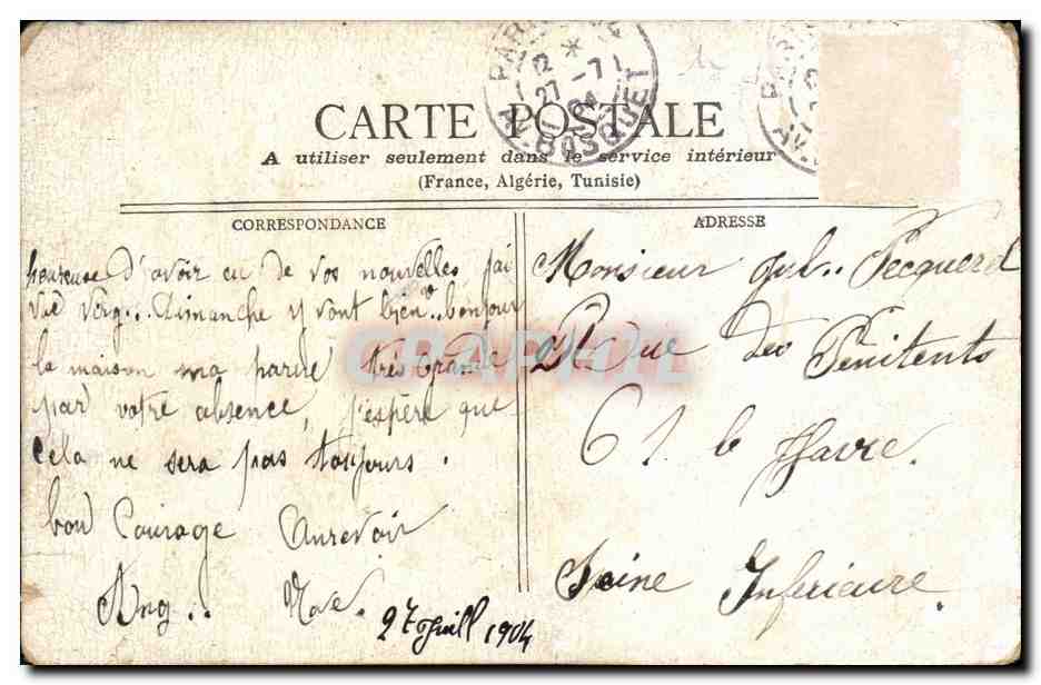 CPA Fantaisie Femme Opera Paris Cleo de Merode — Achterkant