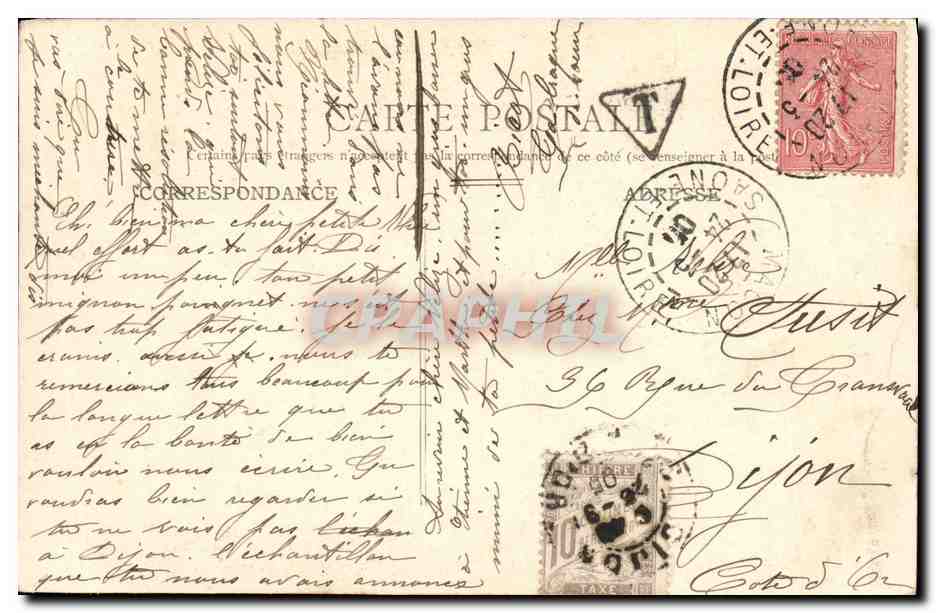 CPA Fantaisie Femme Meaty — Verso