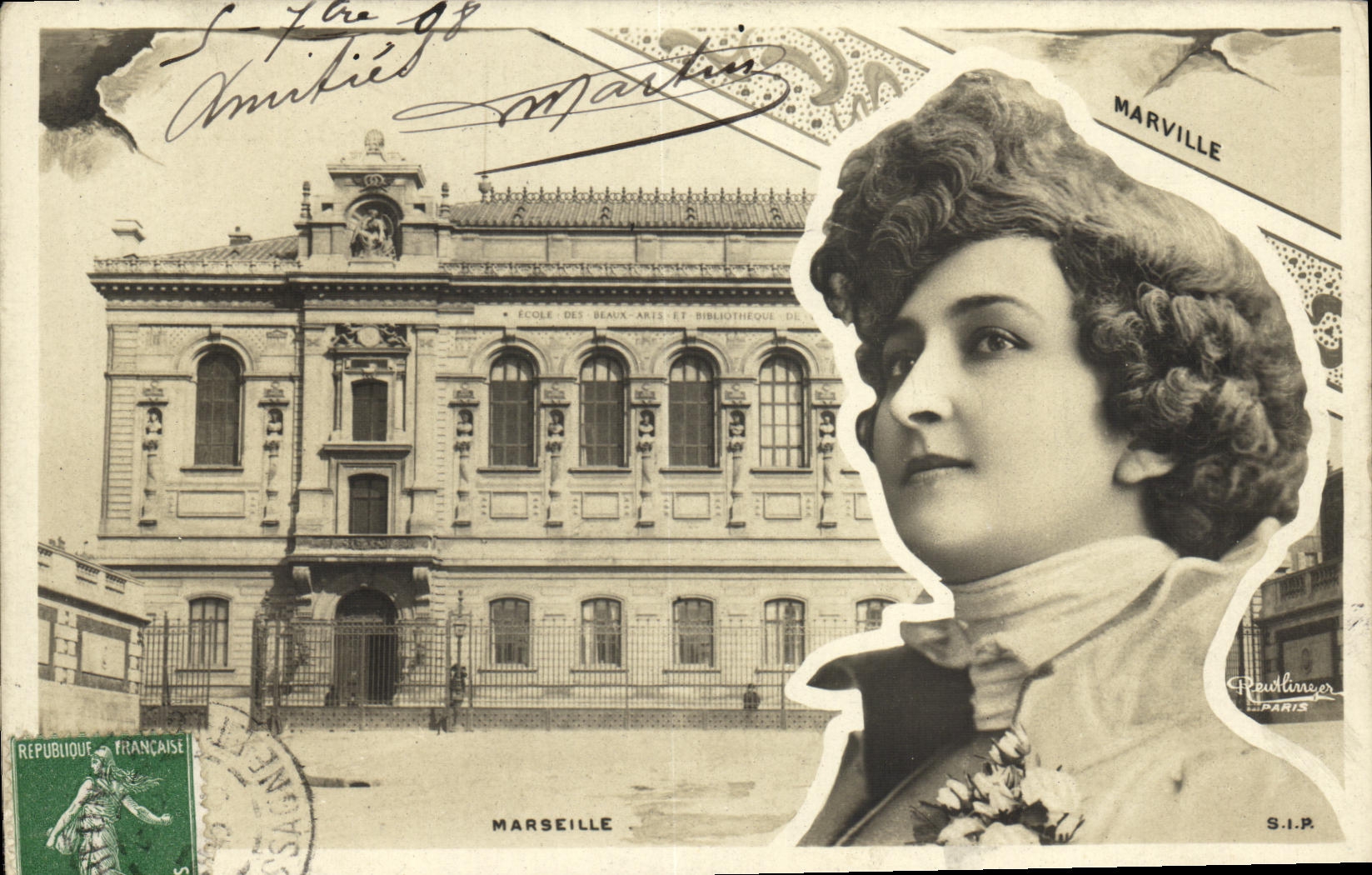 Akademie der Bildenden Künste und Bibliothek von Marseille — Frauenporträt — Marville, Paris, S.I.P.R.