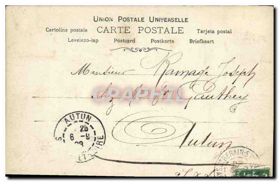Akademie der Bildenden Künste und Bibliothek von Marseille — Frauenporträt — Marville, Paris, S.I.P.R. — Rückseite