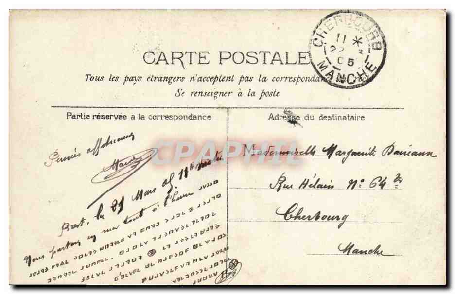 CPA Fantaisie Femme Polaire — Verso