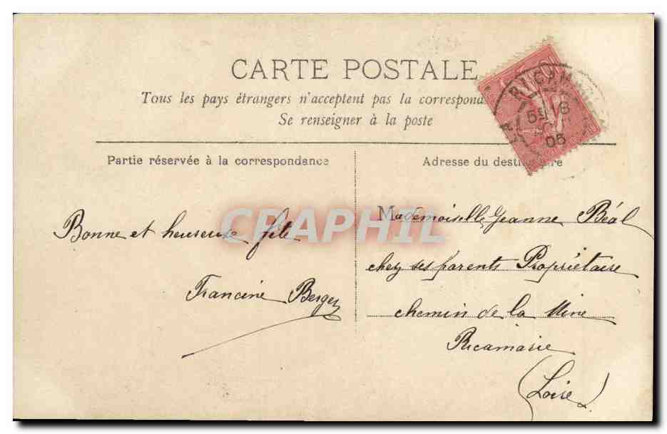 Conchita Pena — Portrait — Rautiuger, Paris, S.I.R. n°1239 — Verso
