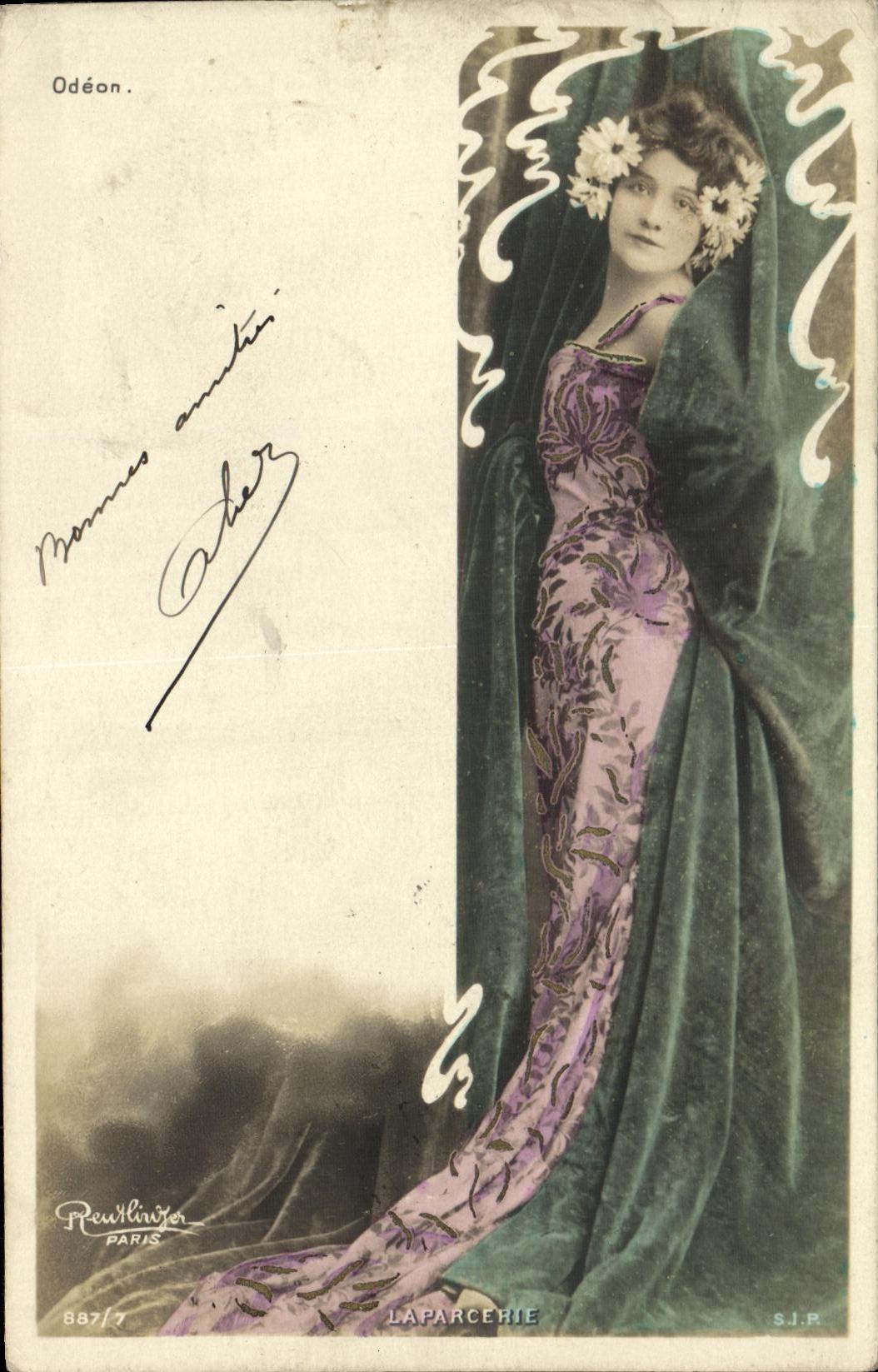 CPA Fantaisie Femme Odeon PArcelle