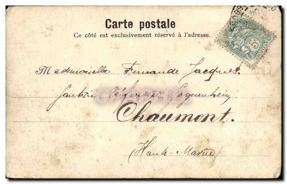 CPA Fantaisie Femme Othello — Rückseite
