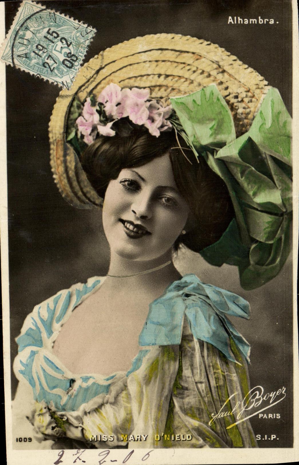 CPA Fantaisie Femme Alhambra Miss Mary O Nielo