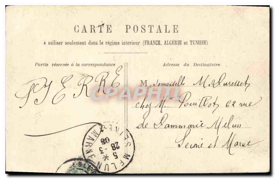 CPA Fantaisie Femme Monbryon — Rückseite