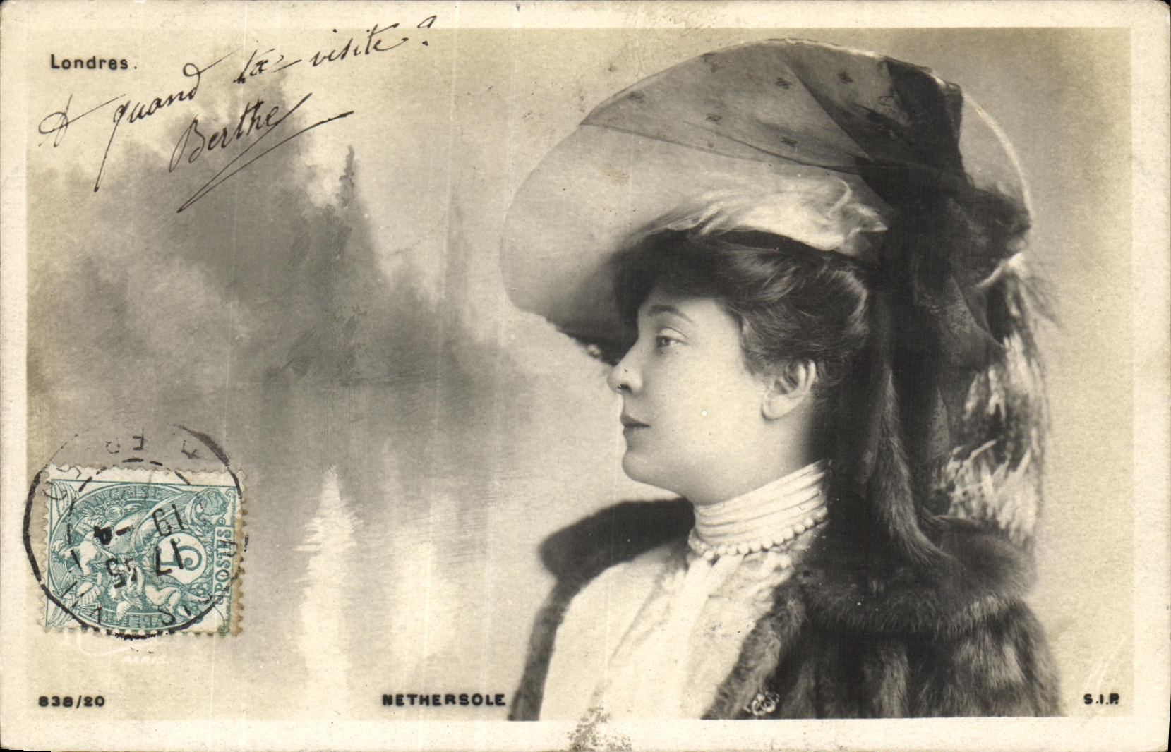 Portrait d'une femme — Londres — Nethersole S.I.R. n°838/20
