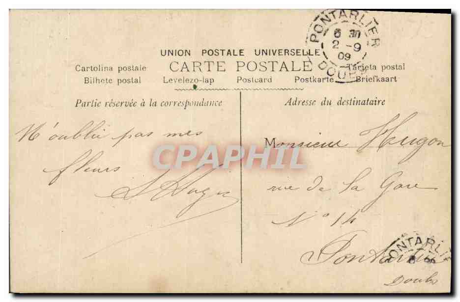 CPA Fantaisie Femme Sully — Verso