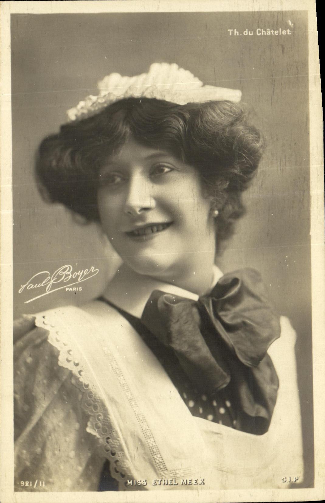 Miss Ethel Meek — portrait — Paul Boyer, Paris, n° 921/11