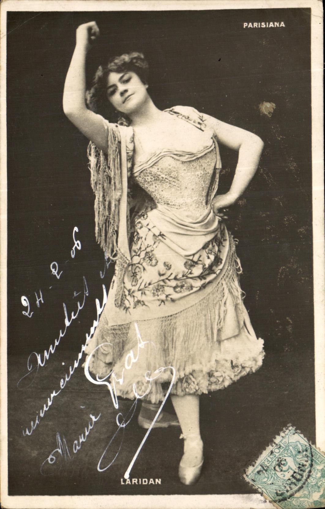 Soggetto: Ballerina — Parisiana — editore Laridan, numero di serie non visibile