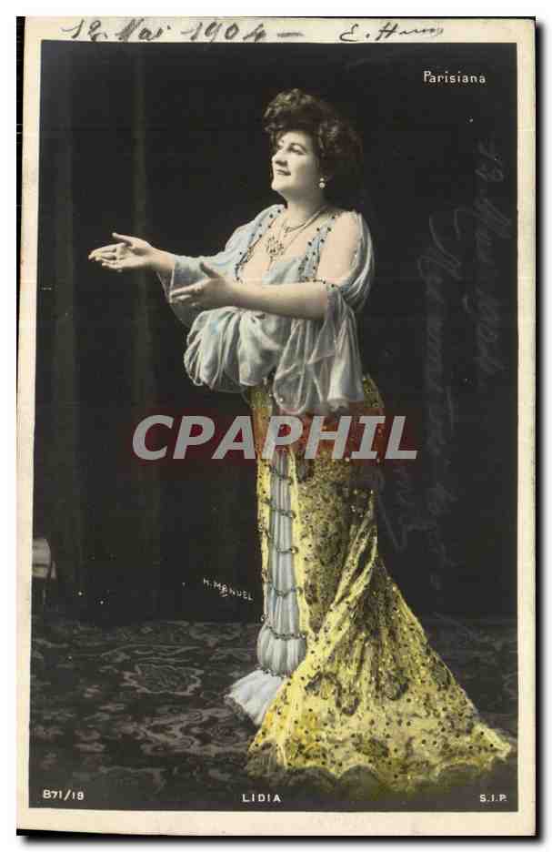 CPA Fantaisie Femme Lidia Parisiana