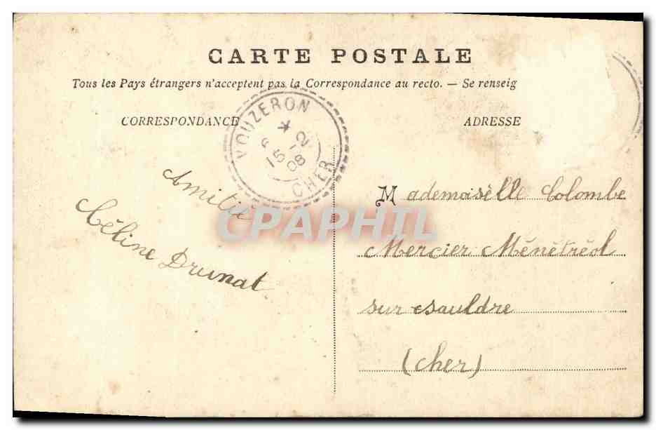 CPA Fantaisie Femme Bouffes parisiennes Polaire  — Rückseite