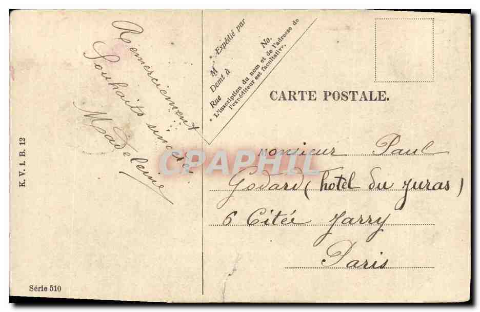 CPA Fantaisie Femme Mlle Pailleux Olympia — Rückseite