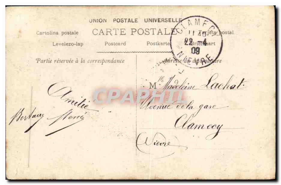CPA Fantaisie Femme Doll Ecureuil — Verso