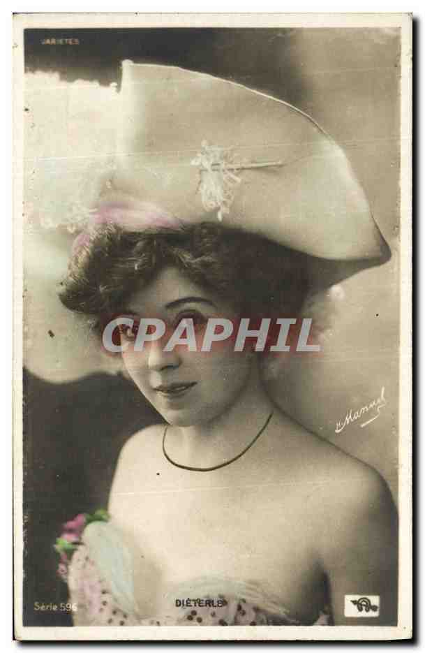 Jeune femme en chapeau — Série 596 — Diéterle