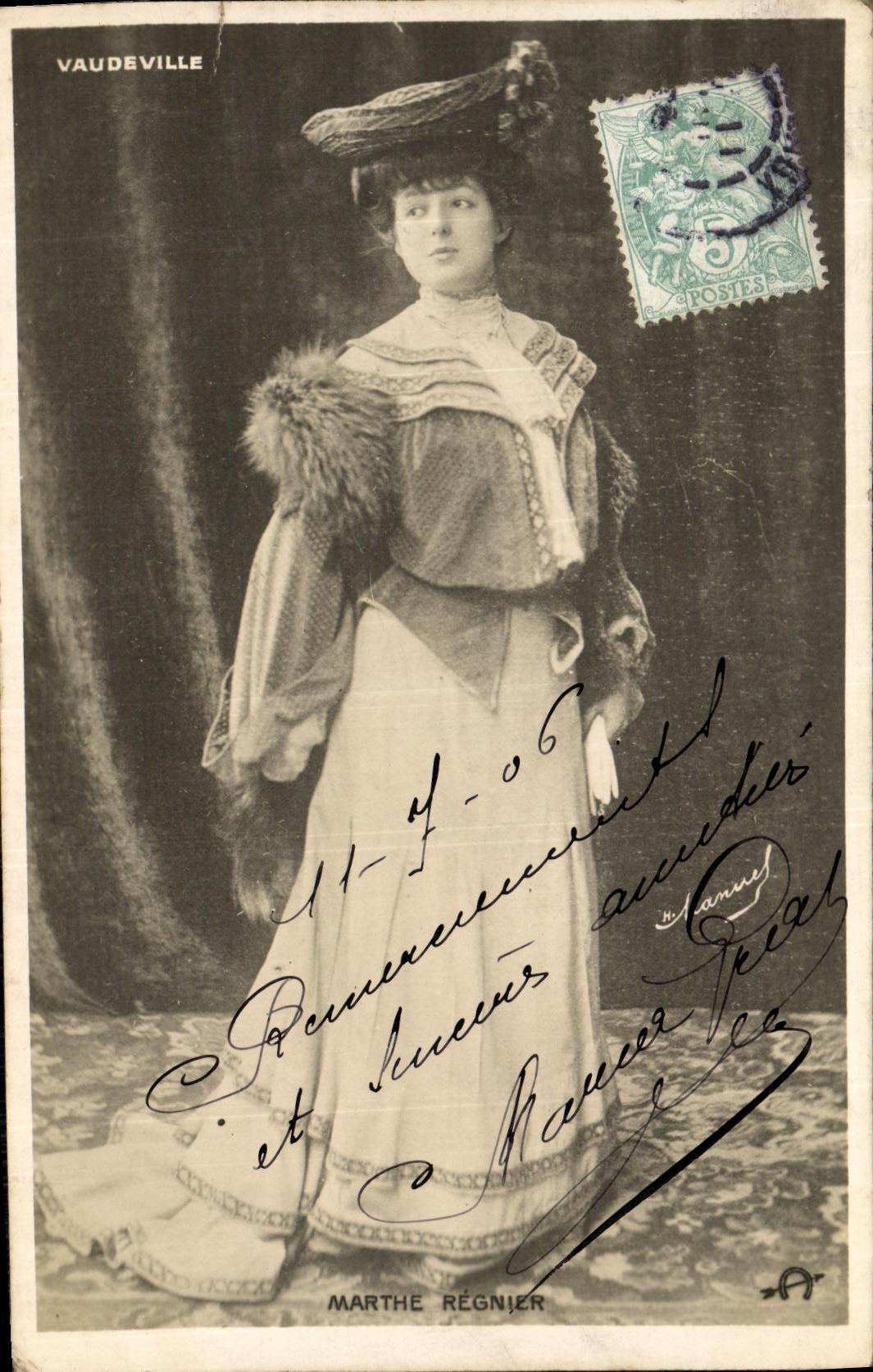 Marthe Régnier — Vaudeville — Fotograf Vaudeville