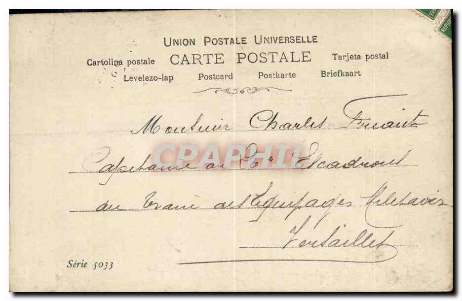 CPA Fantaisie Femme Roses — Verso