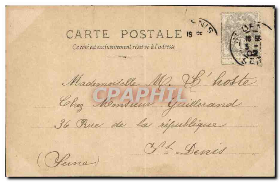 CPA Fantaisie Femme Caux Reutlinger — Verso