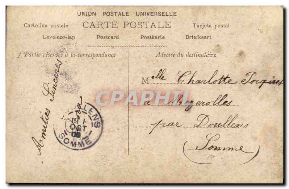 CPA Fantaisie Femme Robinne — Verso