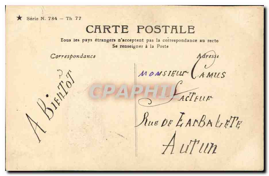 CPA Fantaisie Femme Nelly Alhambra  — Verso