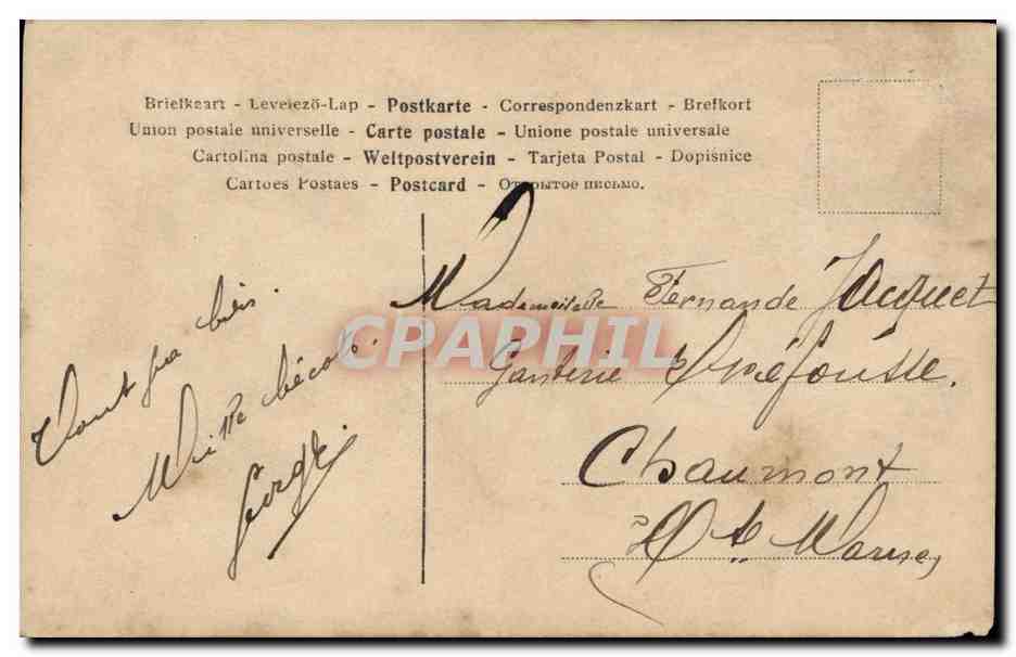 CPA Fantaisie Femme Mary Read — Verso