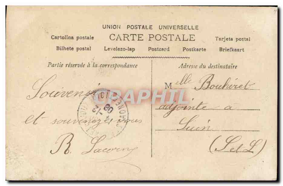 CPA Fantaisie Femme Recsey — Verso