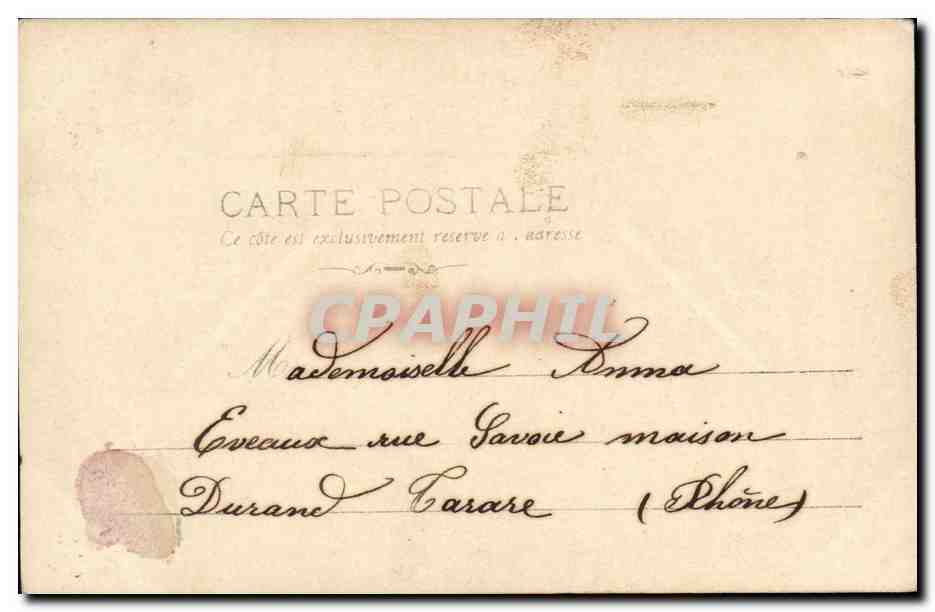 Femme élégante en robe brodée — Th. Antoine, Paris — S.I.P. n° 837/14 — Reverso