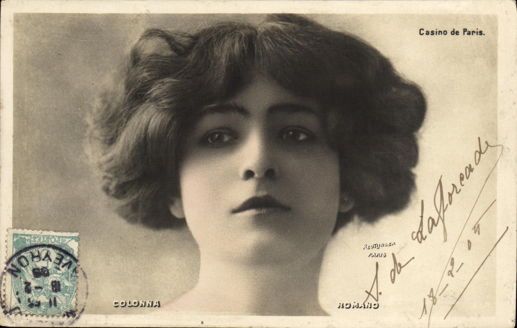 CPA Fantaisie Femme Colonna Casino de Paris