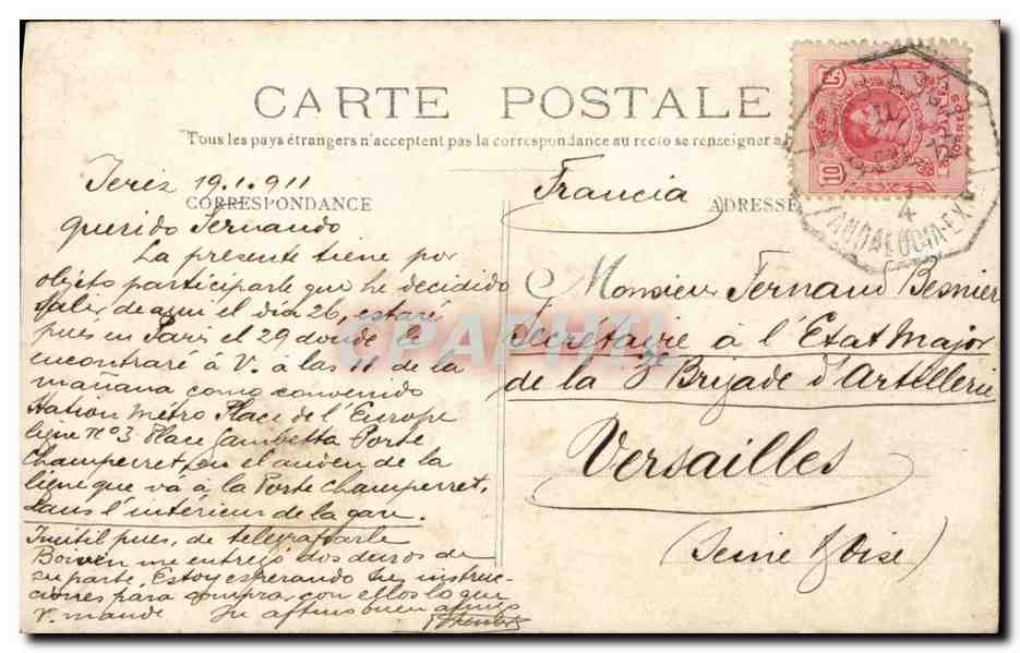 CPA Fantaisie Femme Srta Rosales — Rückseite